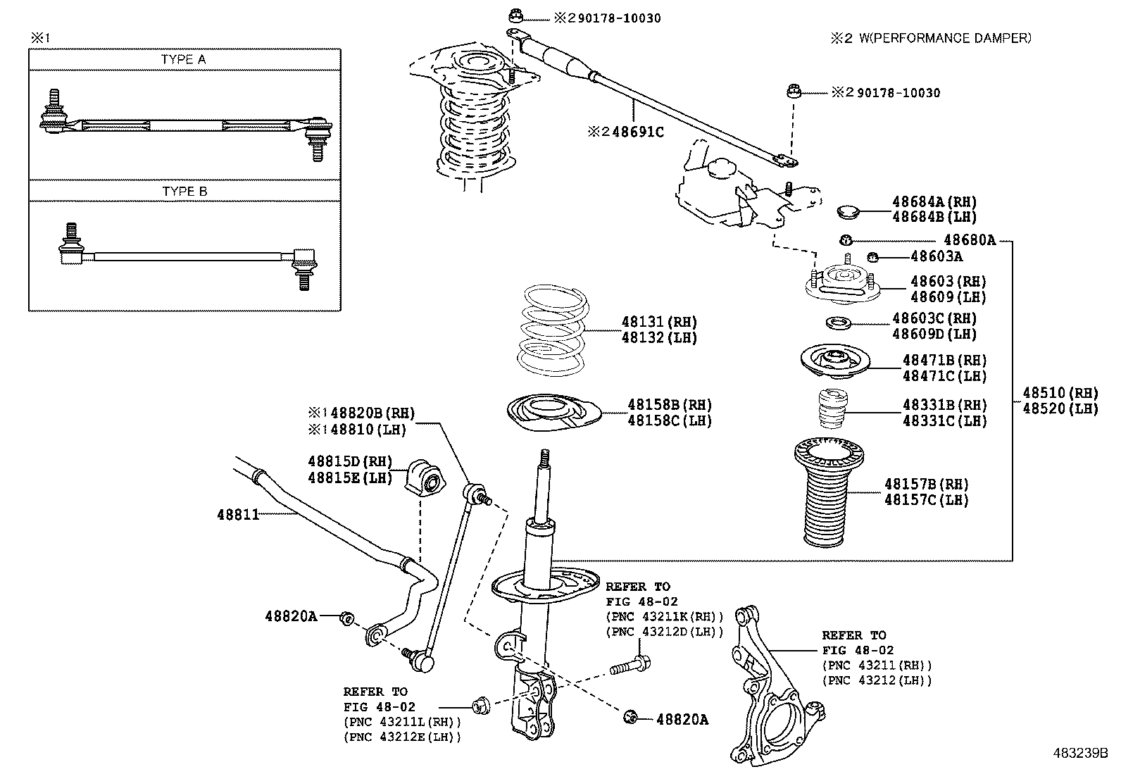 TOYOTA 48820-47020 - Тяга / стійка, стабілізатор autozip.com.ua