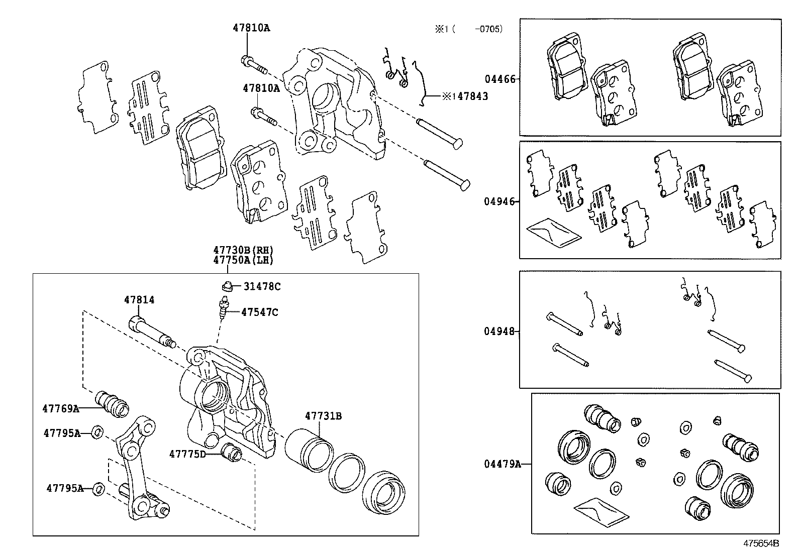 TOYOTA 04466 22190 - Гальмівні колодки, дискові гальма autozip.com.ua