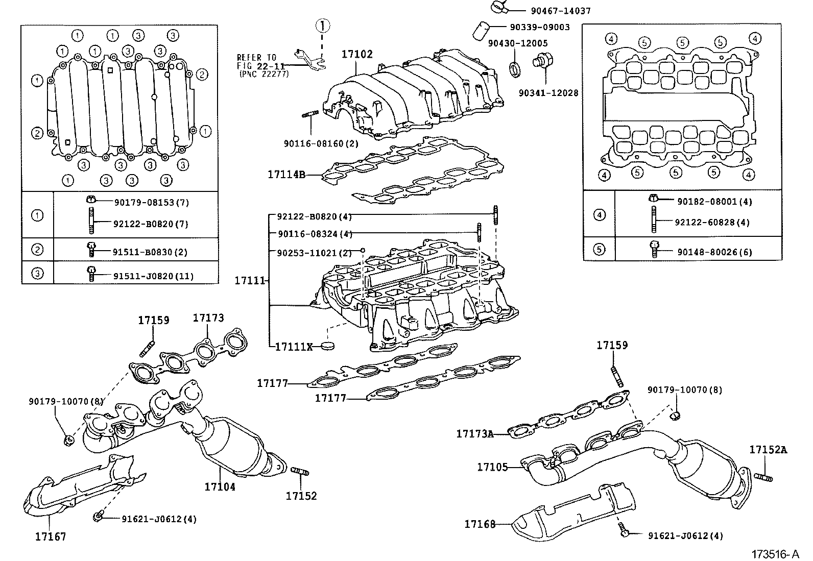 LEXUS 17173-50021 - Прокладка, випускний колектор autozip.com.ua