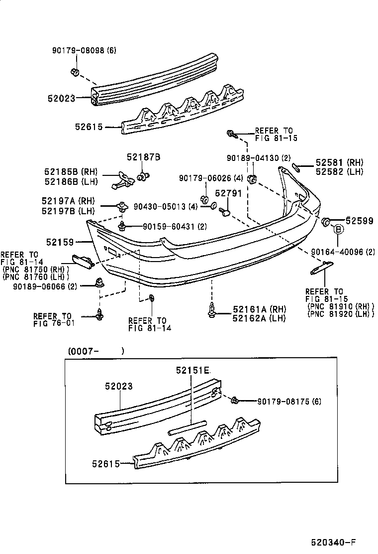 TOYOTA 52197-16020 - Зажим, молдинг / захисна накладка autozip.com.ua