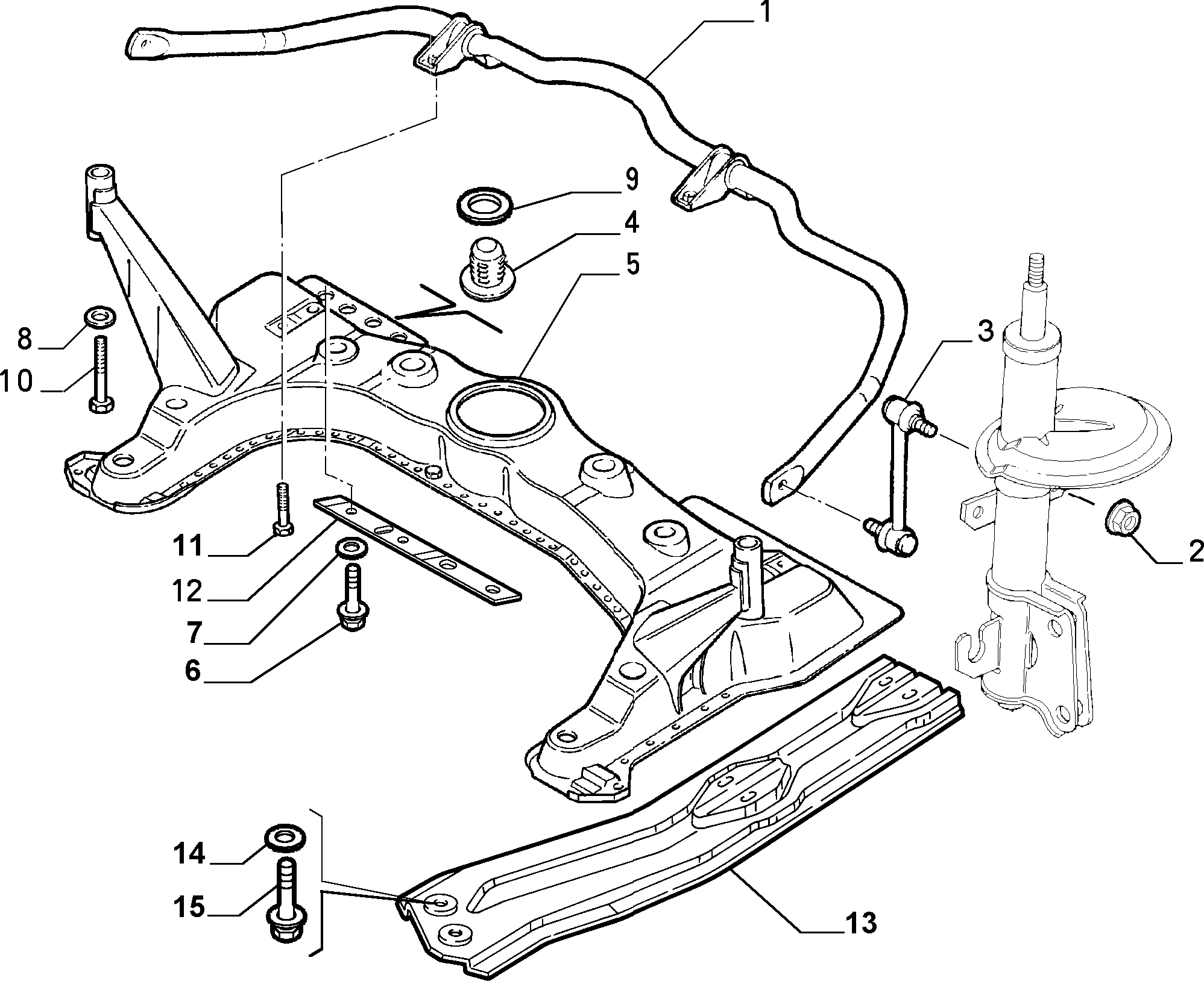 FIAT / LANCIA 50702712 - Стабілізатор, ходова частина autozip.com.ua