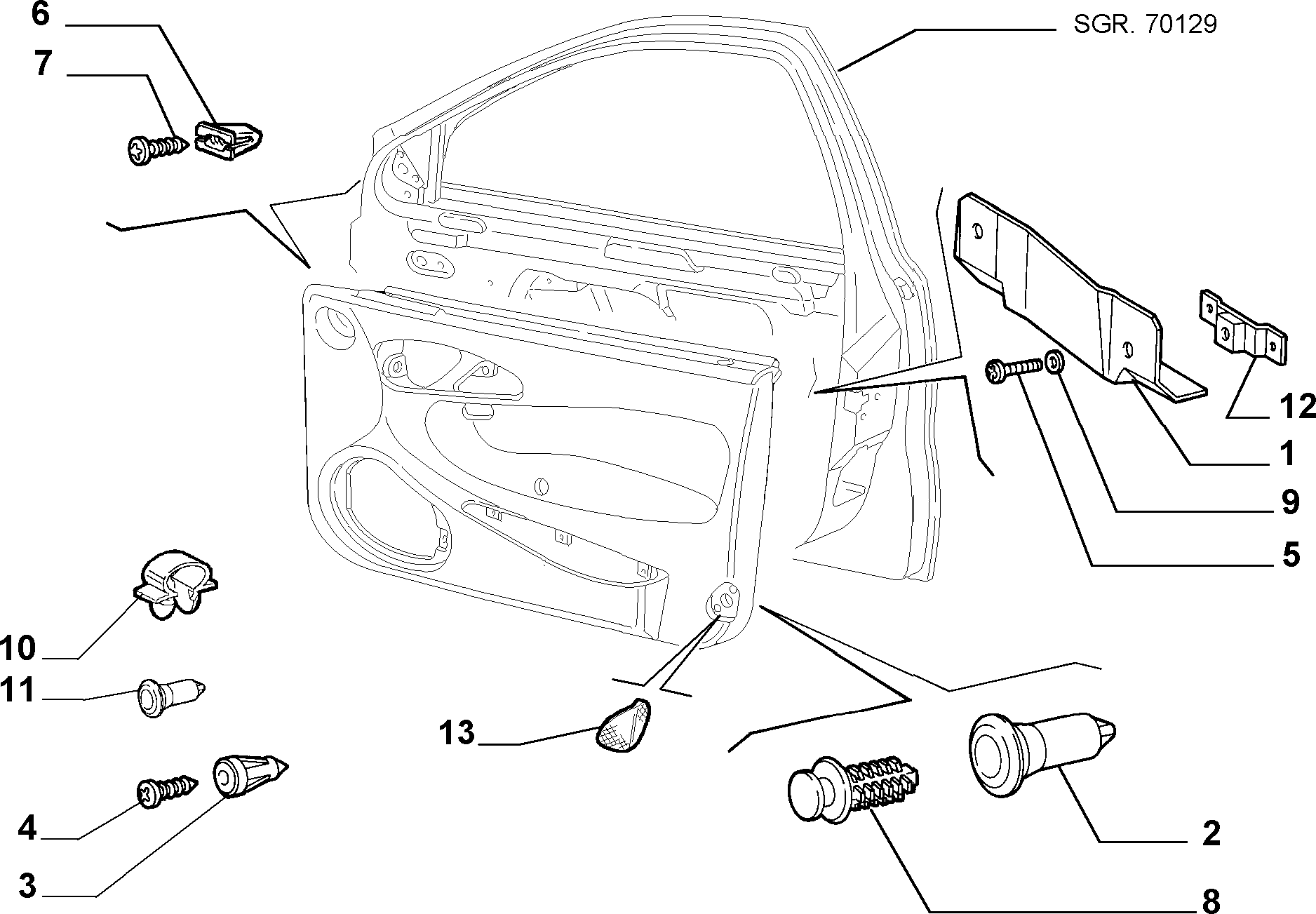 FIAT 46462184 - Зажим, молдинг / захисна накладка autozip.com.ua