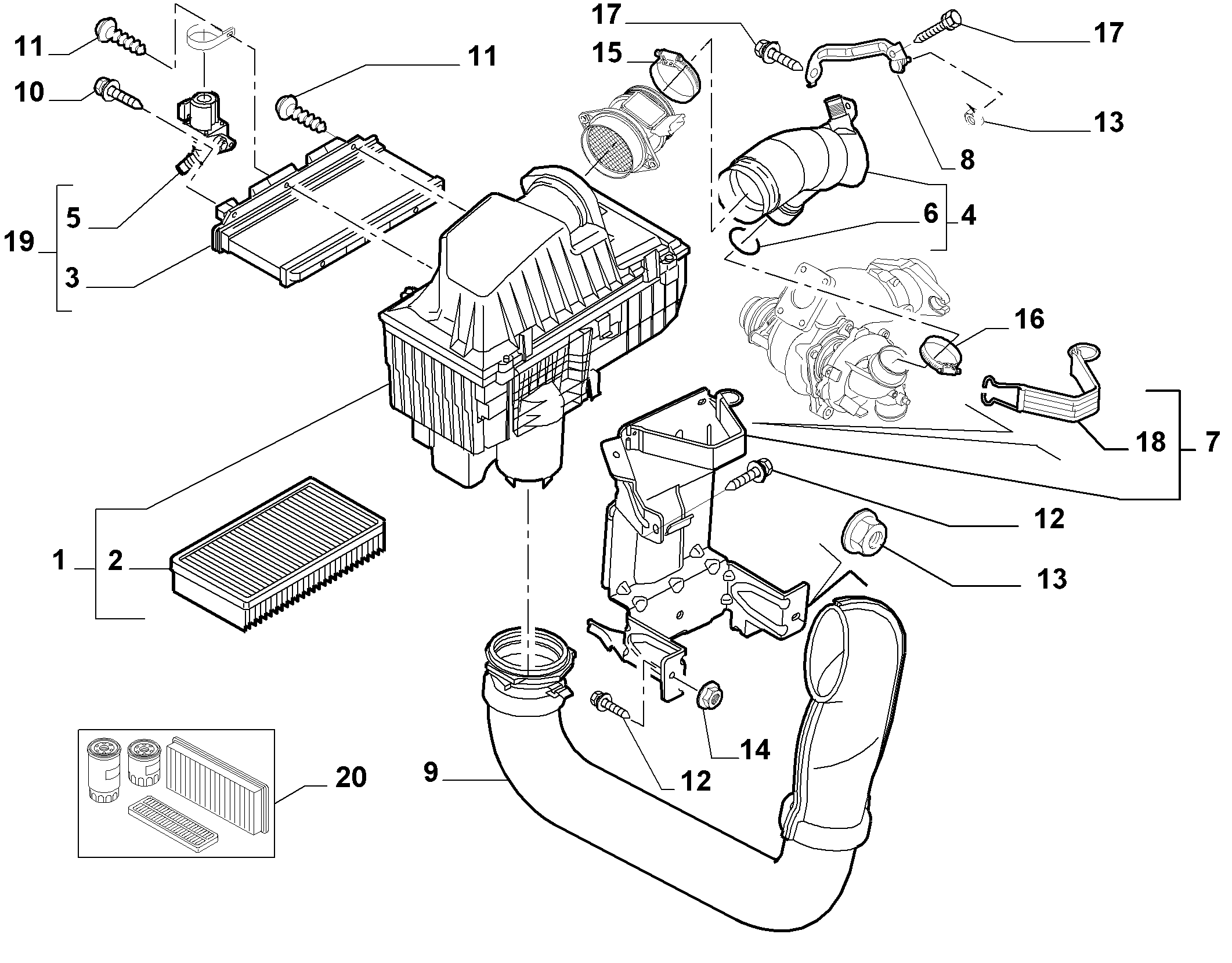 Lancia 9626759680 - Повітряний фільтр autozip.com.ua