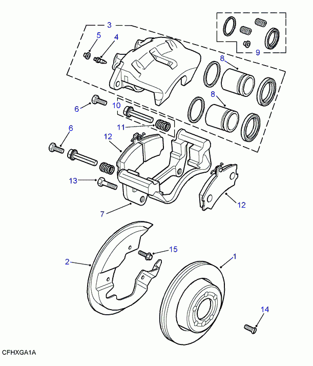 Land Rover SFP000210 - Гальмівні колодки, дискові гальма autozip.com.ua