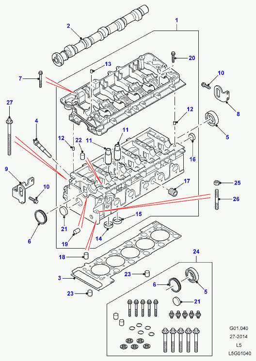 Land Rover LDI100030 - Ущільнене кільце, розподільний вал autozip.com.ua