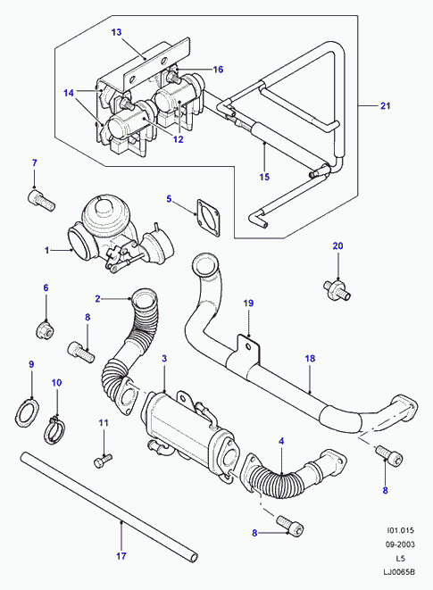 Rover ERR6620 - Прокладка, клапан повернення ОГ autozip.com.ua