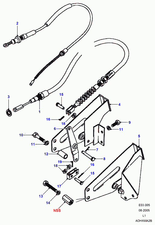 Land Rover NTC 3480 - Трос, гальмівна система autozip.com.ua