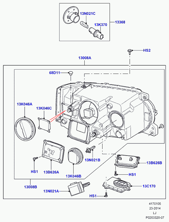 Land Rover LR000703 - Лампа розжарювання, протитуманні фари autozip.com.ua