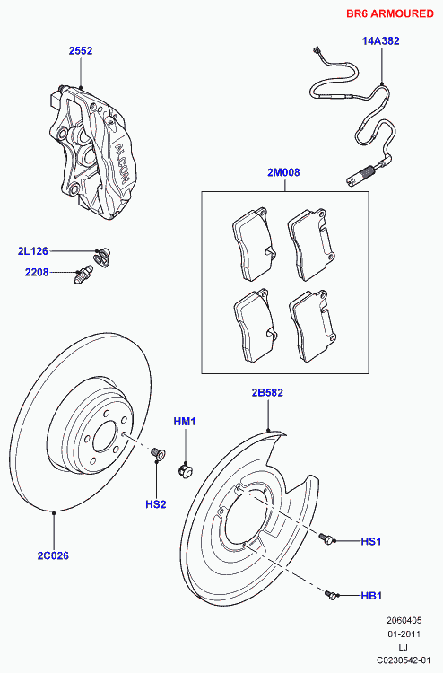 Land Rover SOE000011 - Сигналізатор, знос гальмівних колодок autozip.com.ua