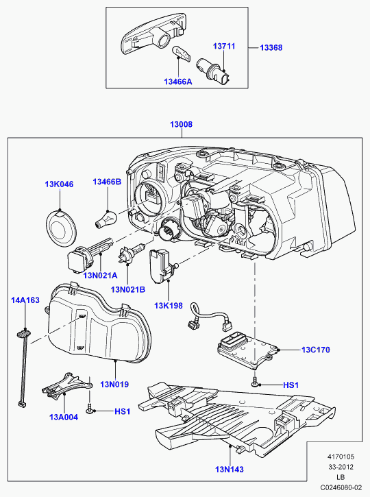 Land Rover LR000702 - Лампа розжарювання, ліхтар покажчика повороту autozip.com.ua