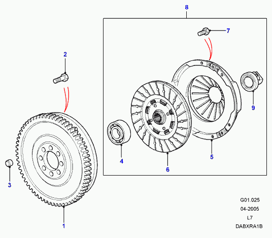 Land Rover STC2094 - Комплект болтів, маховик autozip.com.ua