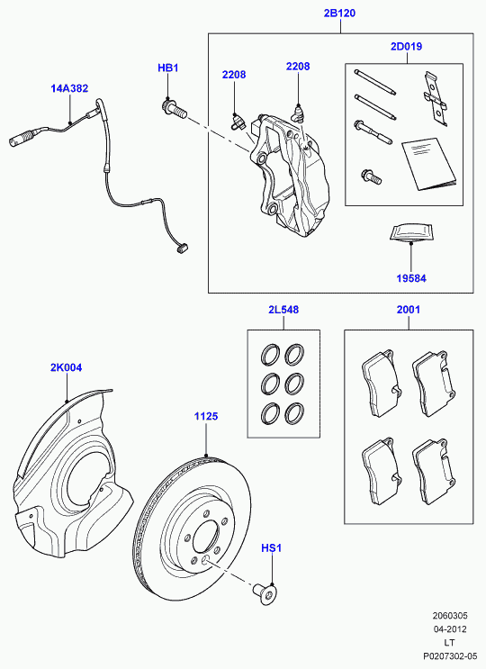 Land Rover LR016683 - Комплектуючі, колодки дискового гальма autozip.com.ua