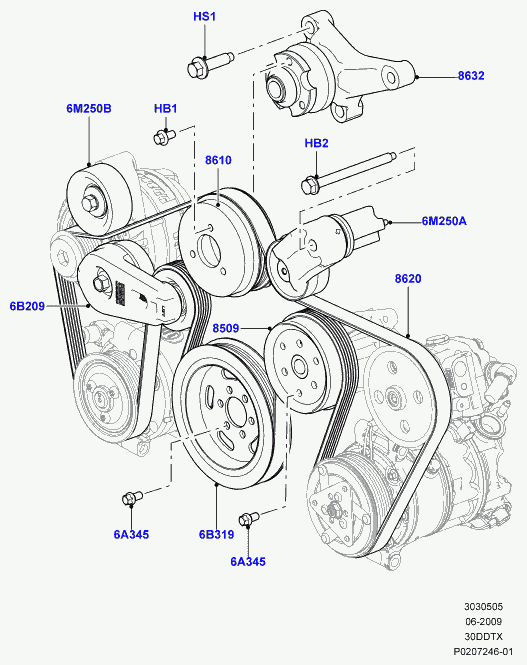 Rover LR018312 - Поліклиновий ремінь autozip.com.ua