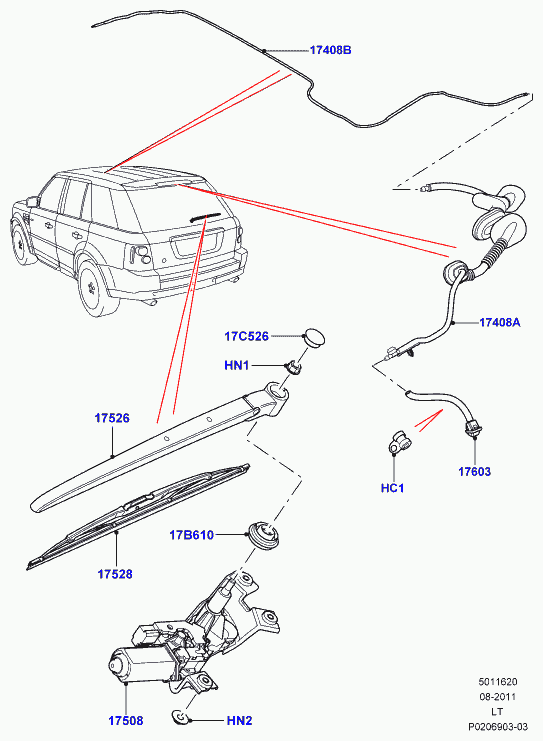 Land Rover LR029777 - Двигун склоочисника autozip.com.ua