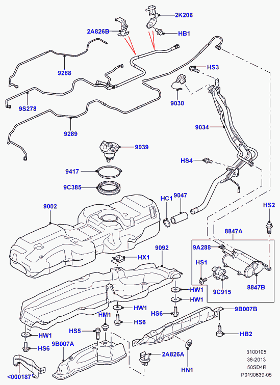 Land Rover LR043420 - Фланець, блок подачі палива autozip.com.ua