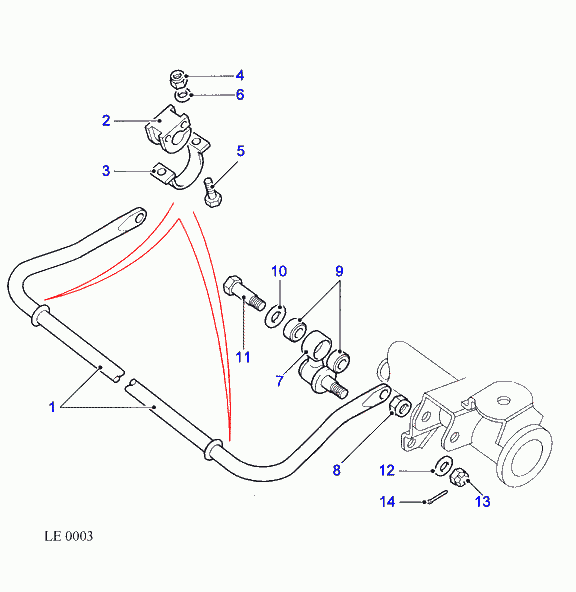 Land Rover NTC6828 - Втулка, стабілізатор autozip.com.ua