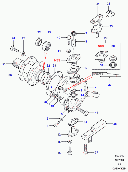 Land Rover FRC 2894 - Болт поворотного кулака autozip.com.ua