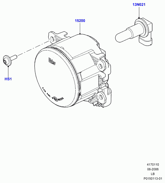 Rover LR001587 - Противотуманная фара autozip.com.ua