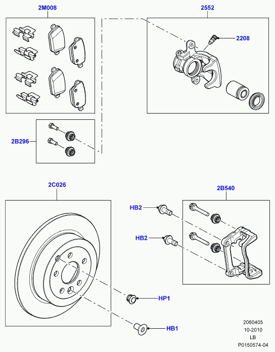 Rover LR 003657 - Гальмівні колодки, дискові гальма autozip.com.ua