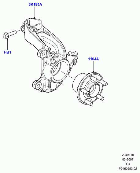 FORD LR003157 - Комплект підшипника маточини колеса autozip.com.ua