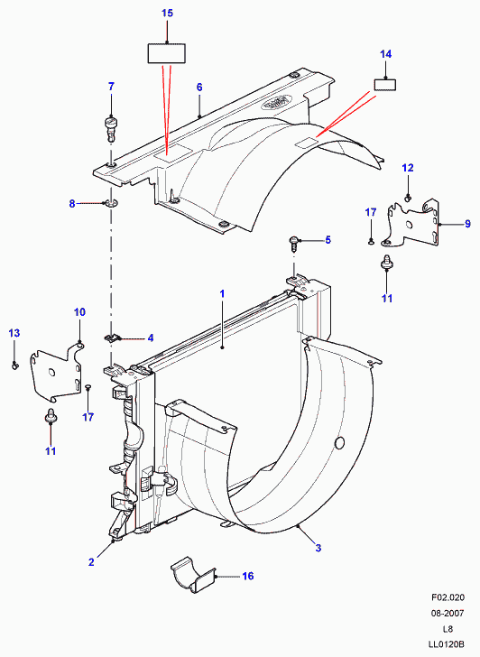 ROV/TRI/JAG/AUS/MG PCC001020 - Радіатор, охолодження двигуна autozip.com.ua