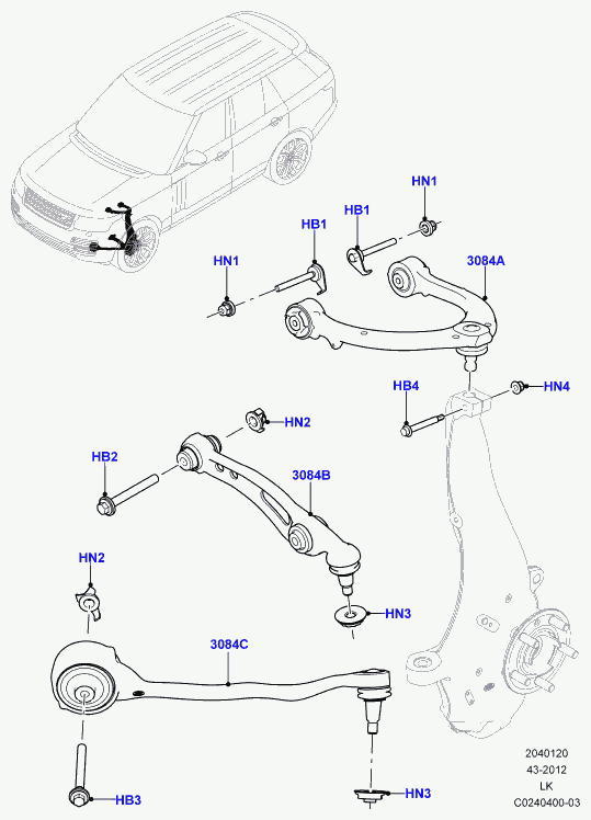 Rover LR034217 - Arm - Front Suspension, Rear, RH, Lower autozip.com.ua