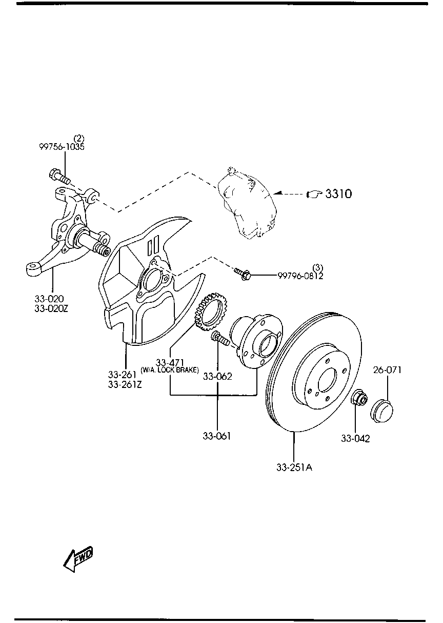 MAZDA N026-33-25XC - Гальмівний диск autozip.com.ua