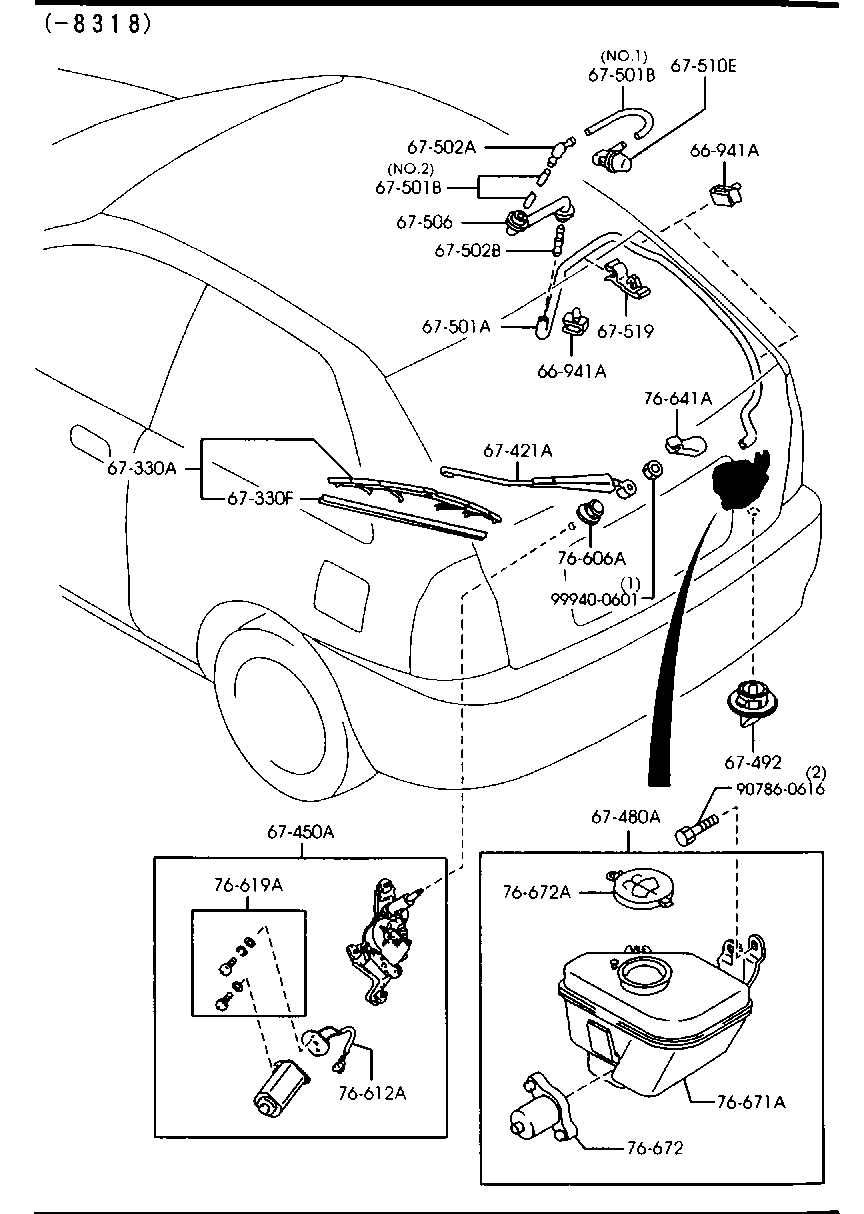 MAZDA B467-67-330 - Щітка склоочисника autozip.com.ua