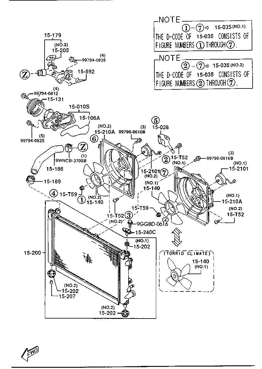 EUNOS 8AK2-15-010 - Водяний насос autozip.com.ua