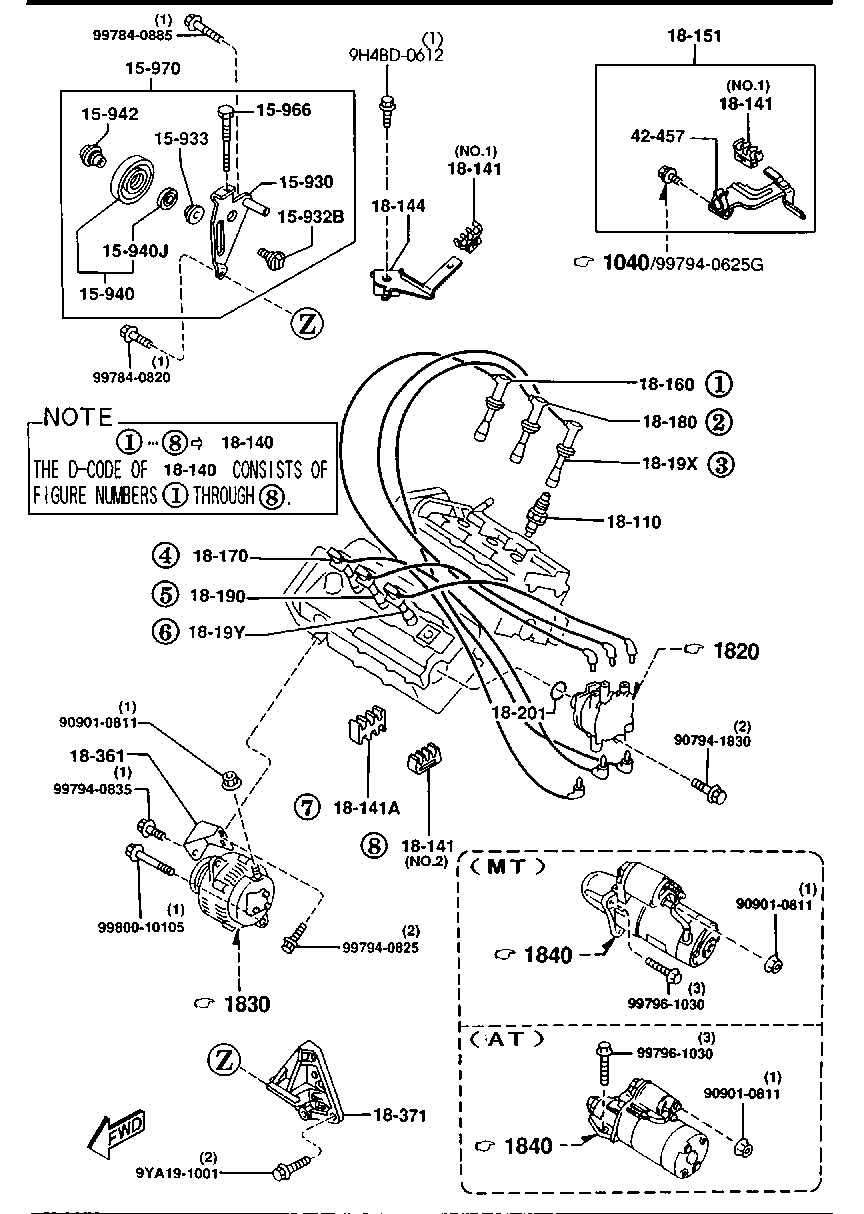 MAZDA K805-15-930E - Паразитний / провідний ролик, поліклиновий ремінь autozip.com.ua