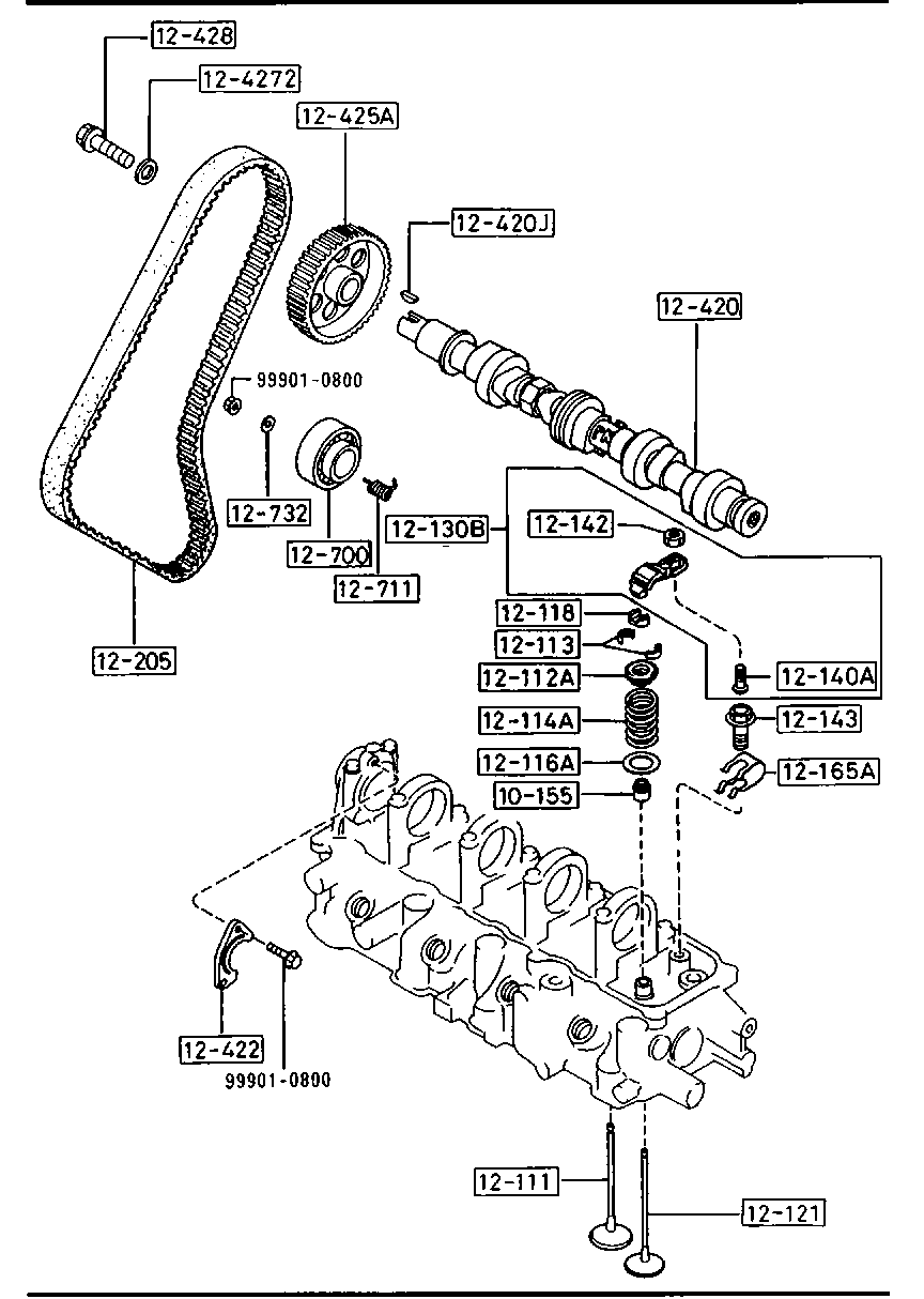 MAZDA PN11-12-205 - Ремінь ГРМ autozip.com.ua