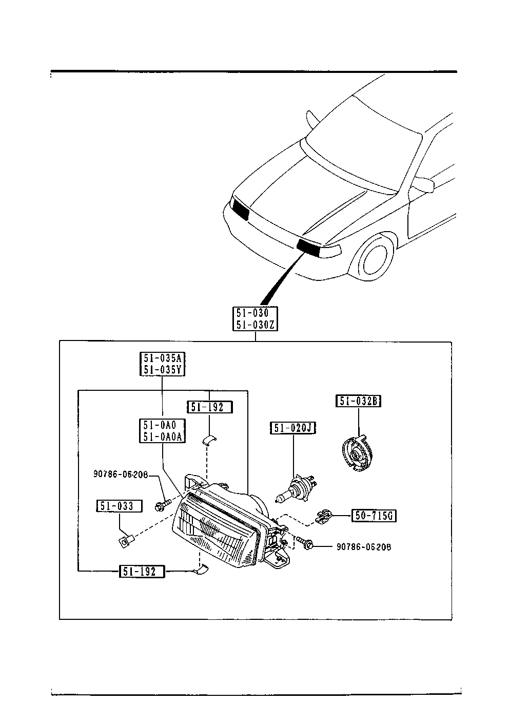 MAZDA B300-51-039 - Основна фара autozip.com.ua