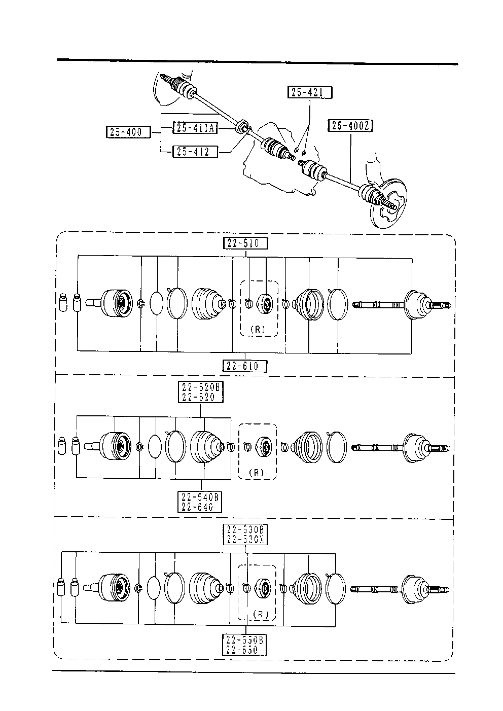 MAZDA F023-22-630 - Пильник, приводний вал autozip.com.ua