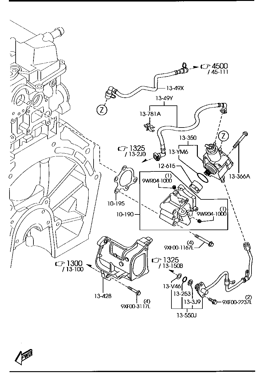 MAZDA L3K9-13-ZE5 - Прокладка, паливний насос autozip.com.ua