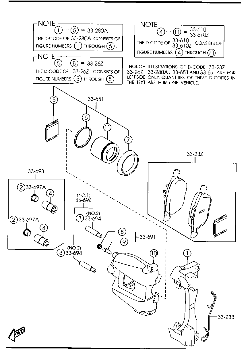 MAZDA GPYA-33-61X - Ремкомплект, гальмівний супорт autozip.com.ua