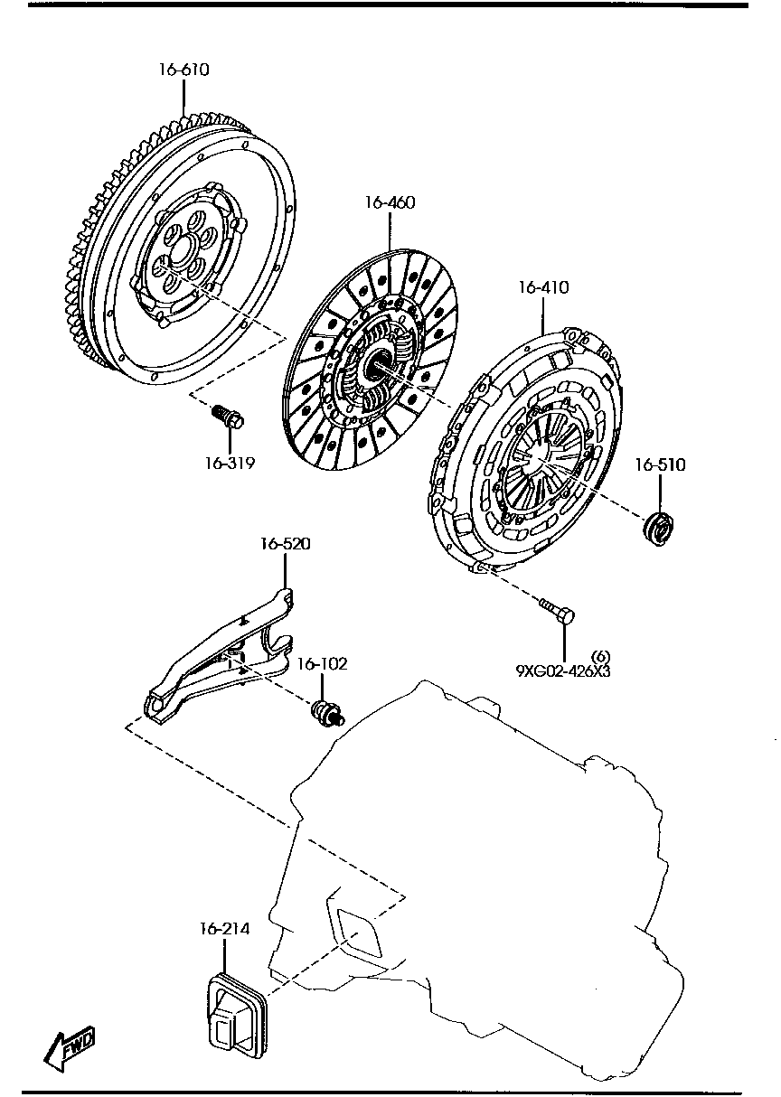 MAZDA L304-16-460-A - Диск зчеплення autozip.com.ua