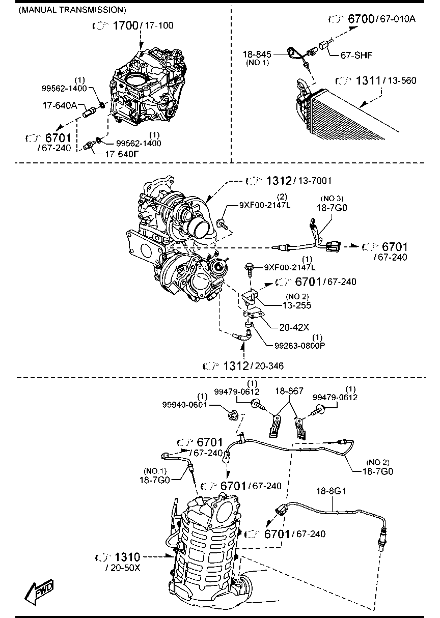 MAZDA C603-17-640 - Датчик, контактний перемикач, фара заднього ходу autozip.com.ua