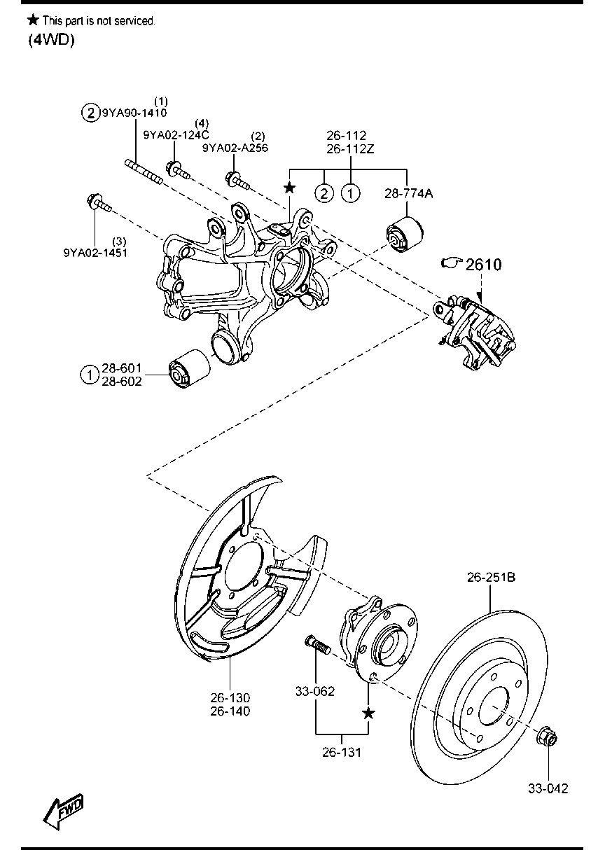 MAZDA GHP9-28-430 - Втулка, важіль колісної підвіски autozip.com.ua