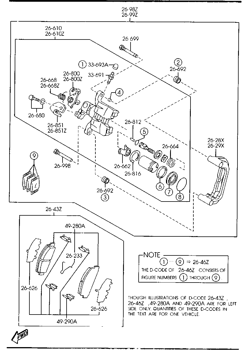 MAZDA GJ6A-26-61XC - Гальмівний супорт autozip.com.ua