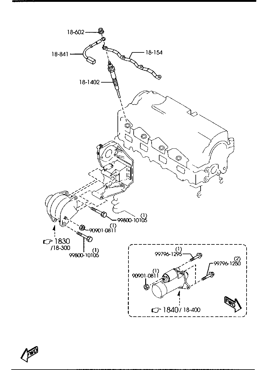 MAZDA RF8G-18-601 - Свічка розжарювання autozip.com.ua