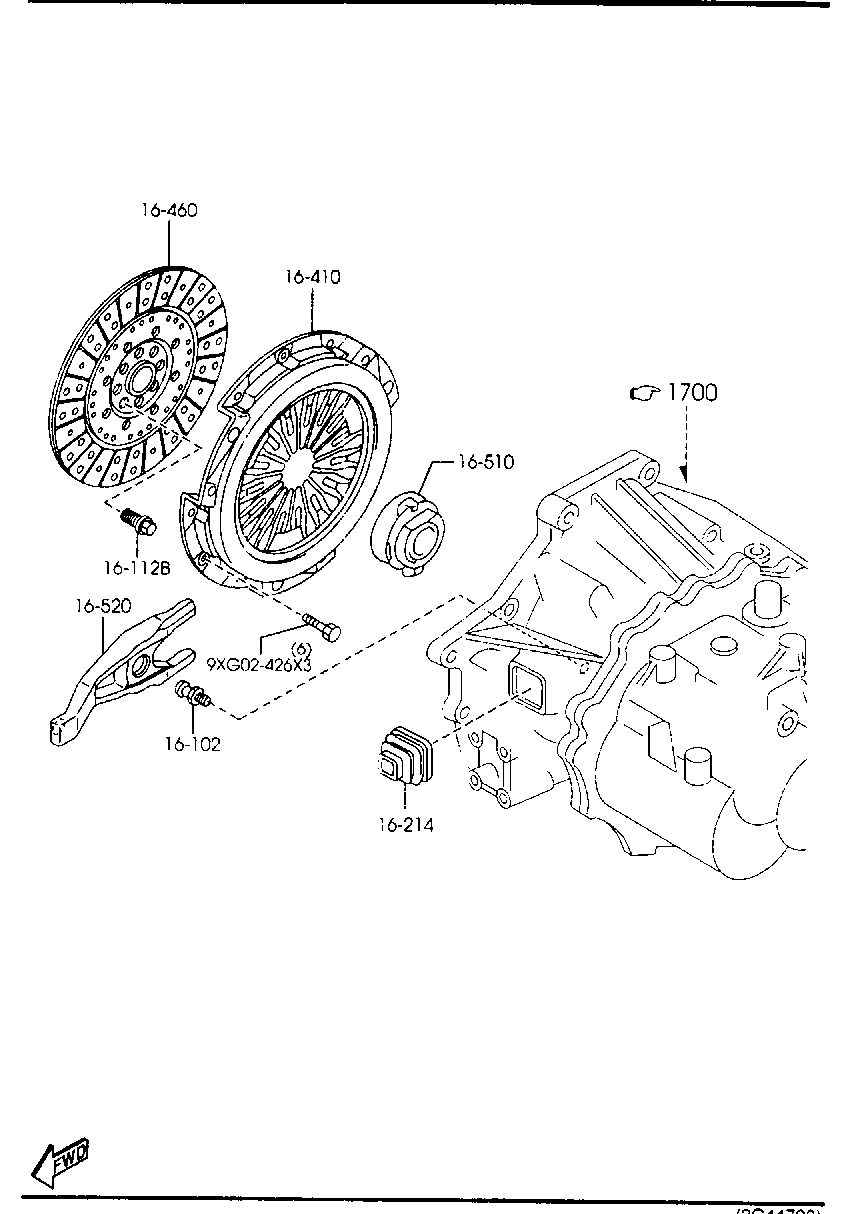 MAZDA RF29-16-410 - Нажимной диск зчеплення autozip.com.ua