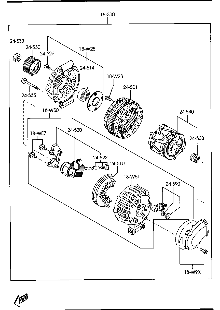 MAZDA L3P9-18-300D - Генератор autozip.com.ua