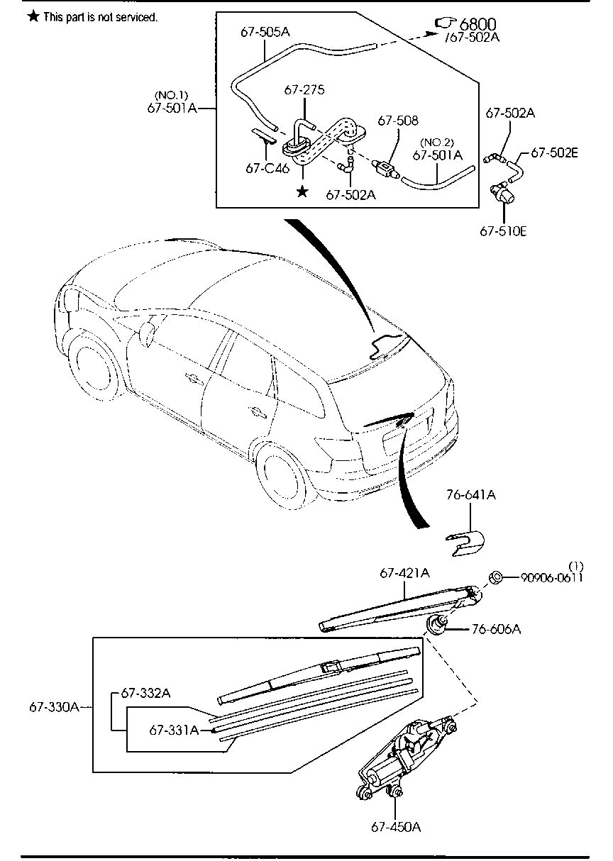 MAZDA EG21-67-421 - Важіль склоочисника, система очищення вікон autozip.com.ua