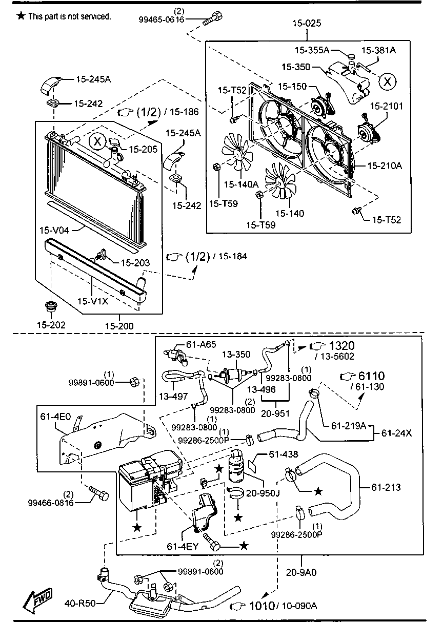 MAZDA AJA4-15-205 - Кришка, радіатор autozip.com.ua