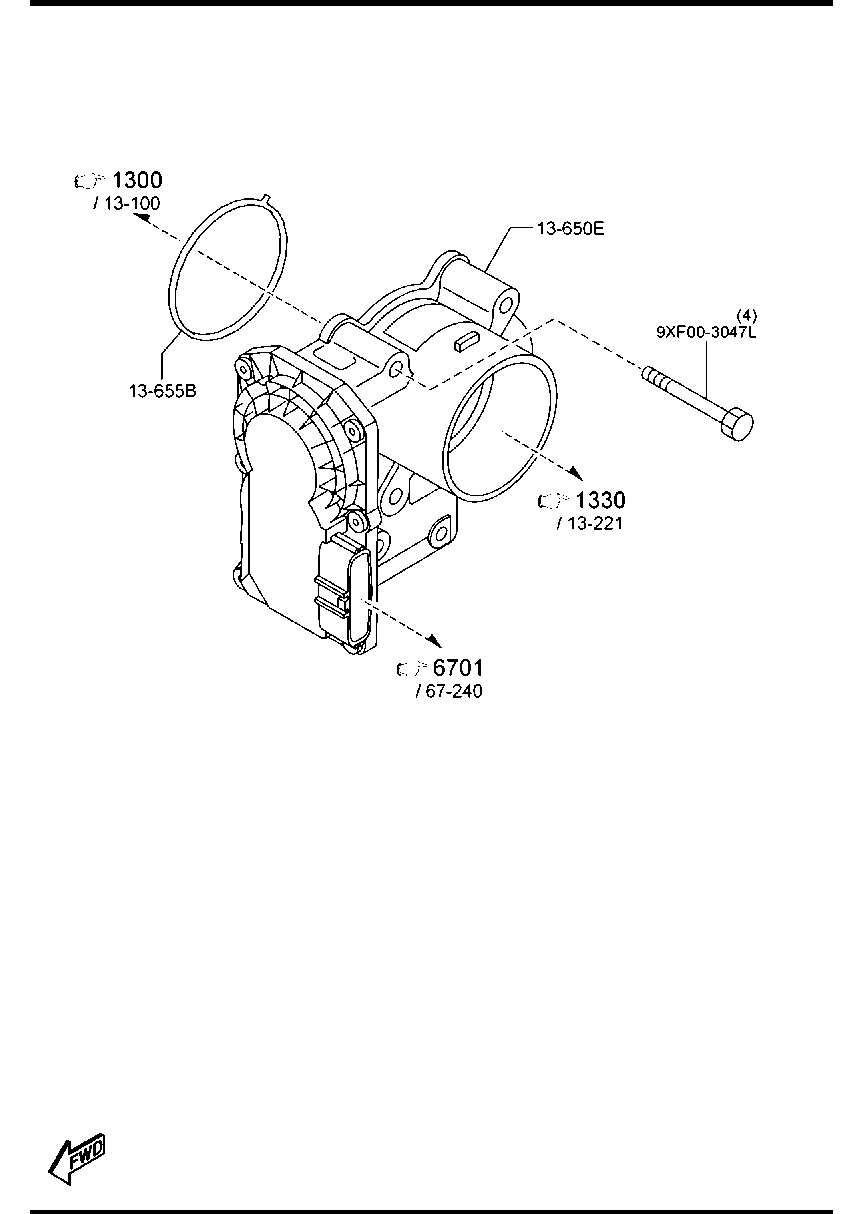 MAZDA PE01-13-655 - Прокладка, корпус впускного колектора autozip.com.ua