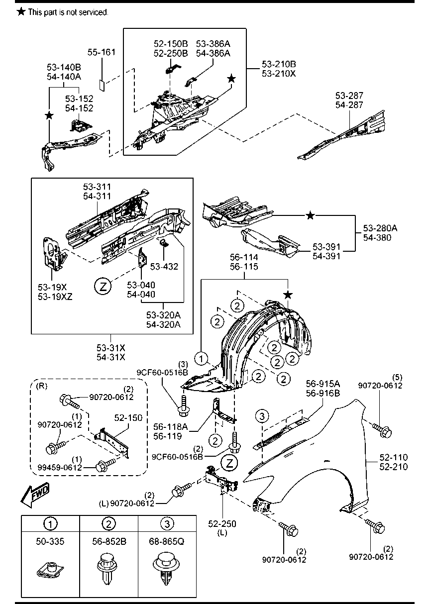 MAZDA GHP9-56-140H - Обшивка, колісна ніша autozip.com.ua