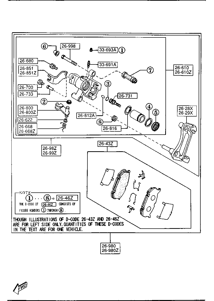 MAZDA GAYE-26-43ZB - Гальмівні колодки, дискові гальма autozip.com.ua