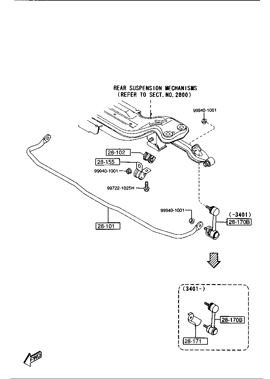 Subaru GA2C-28-170A - Тяга / стійка, стабілізатор autozip.com.ua