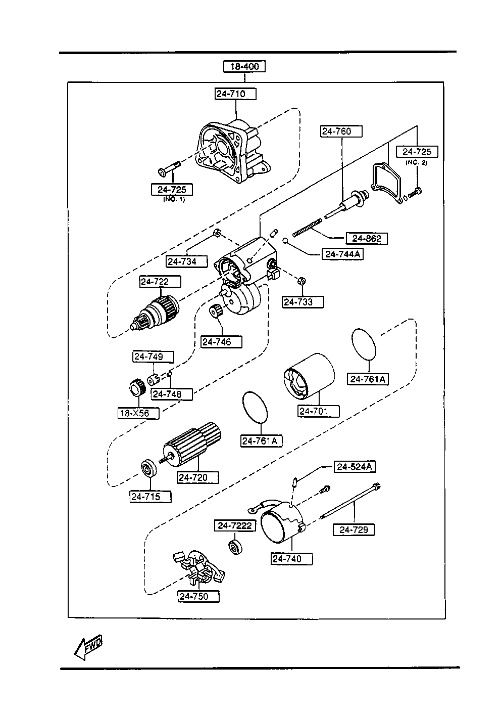 MAZDA WL01-18-X80 - Обмотка збудження, стартер autozip.com.ua