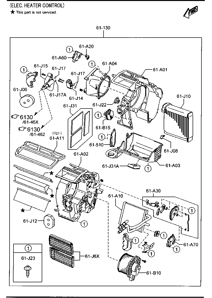 MAZDA D651-61-J6X - Фільтр, повітря у внутрішній простір autozip.com.ua